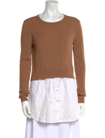 Veronica Beard Merino Wool Scoop Neck Top