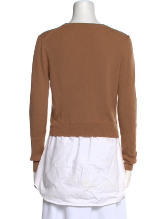 Veronica Beard Merino Wool Scoop Neck Top