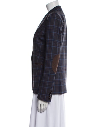 Veronica Beard Plaid Print Blazer