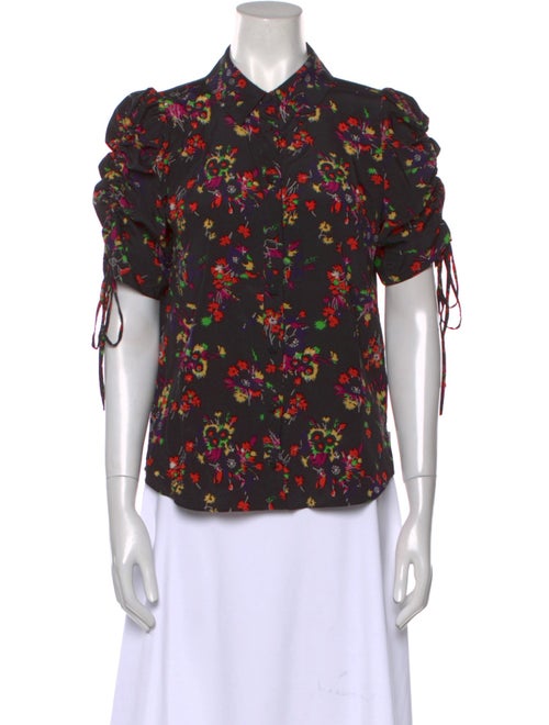 Veronica Beard Silk Floral Print Blouse