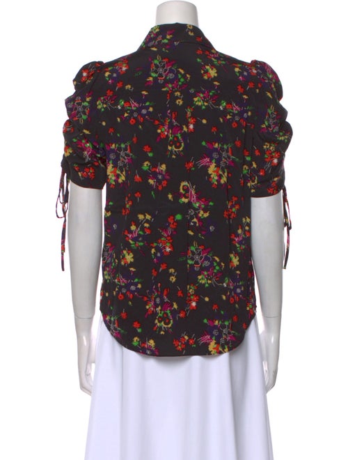 Veronica Beard Silk Floral Print Blouse