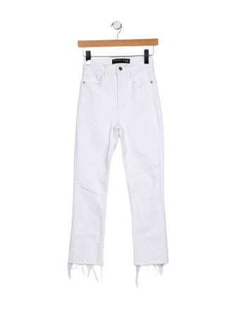 Veronica Beard Mid-Rise Straight Leg Jeans