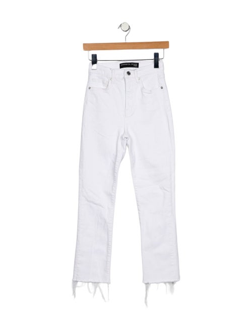 Veronica Beard Mid-Rise Straight Leg Jeans