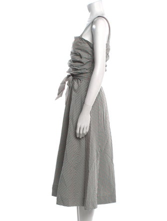 Veronica Beard Plaid Print Midi Length Dress