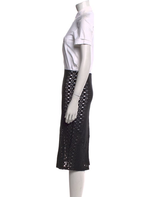 Veronica Beard Colorblock Pattern Midi Length Dress