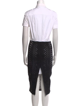 Veronica Beard Colorblock Pattern Midi Length Dress