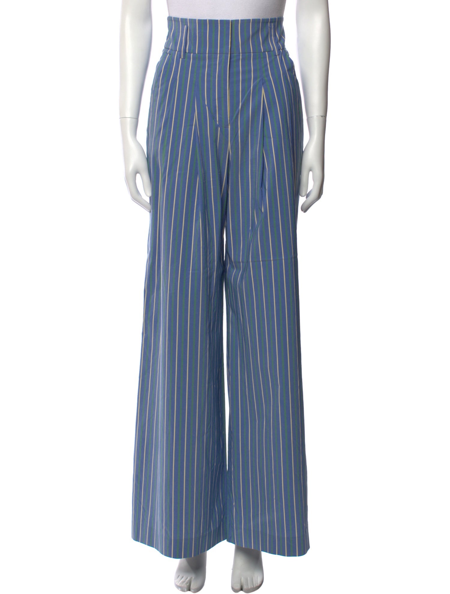 Veronica Beard Striped Wide Leg Pants