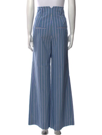 Veronica Beard Striped Wide Leg Pants