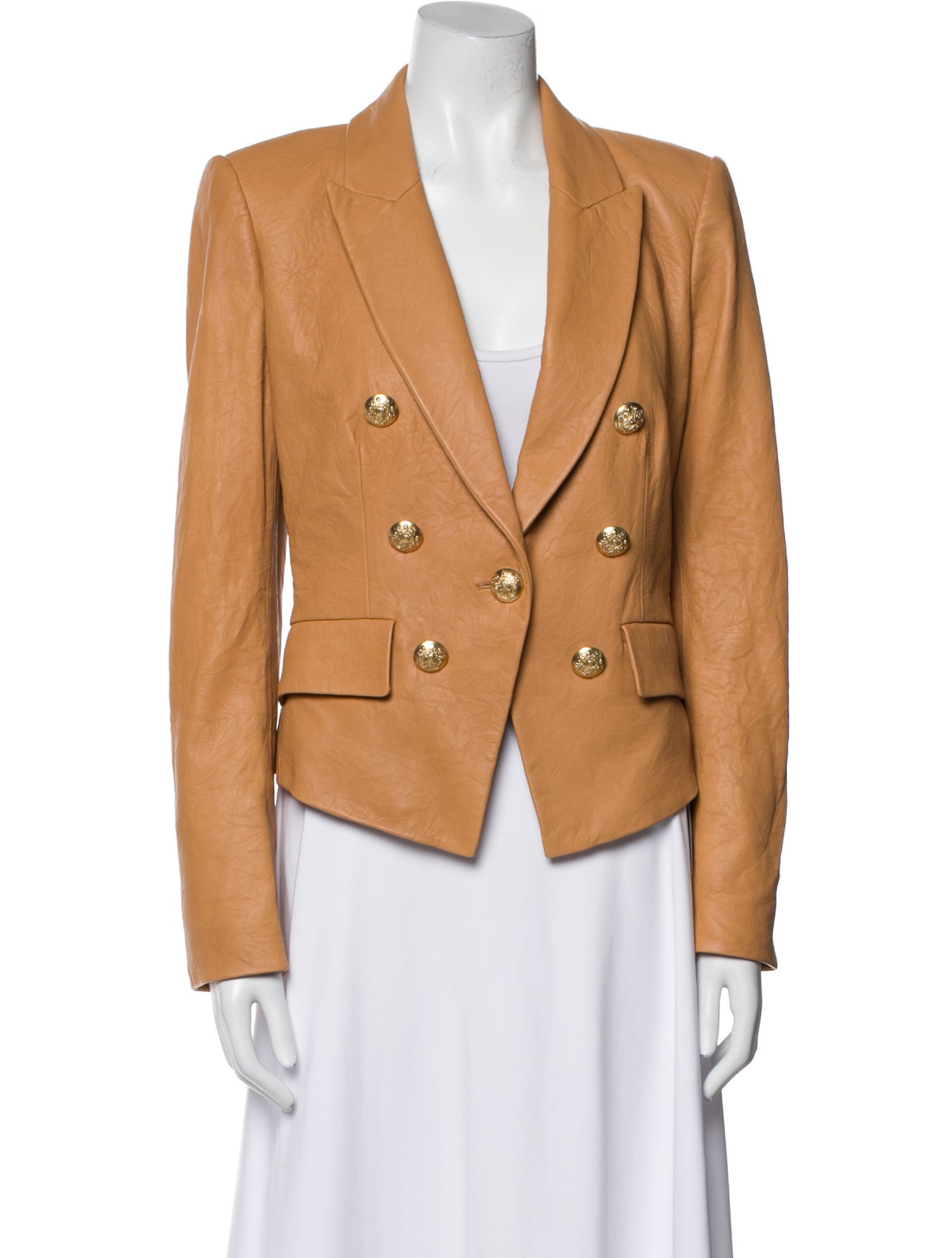 Veronica Beard Lamb Leather Blazer