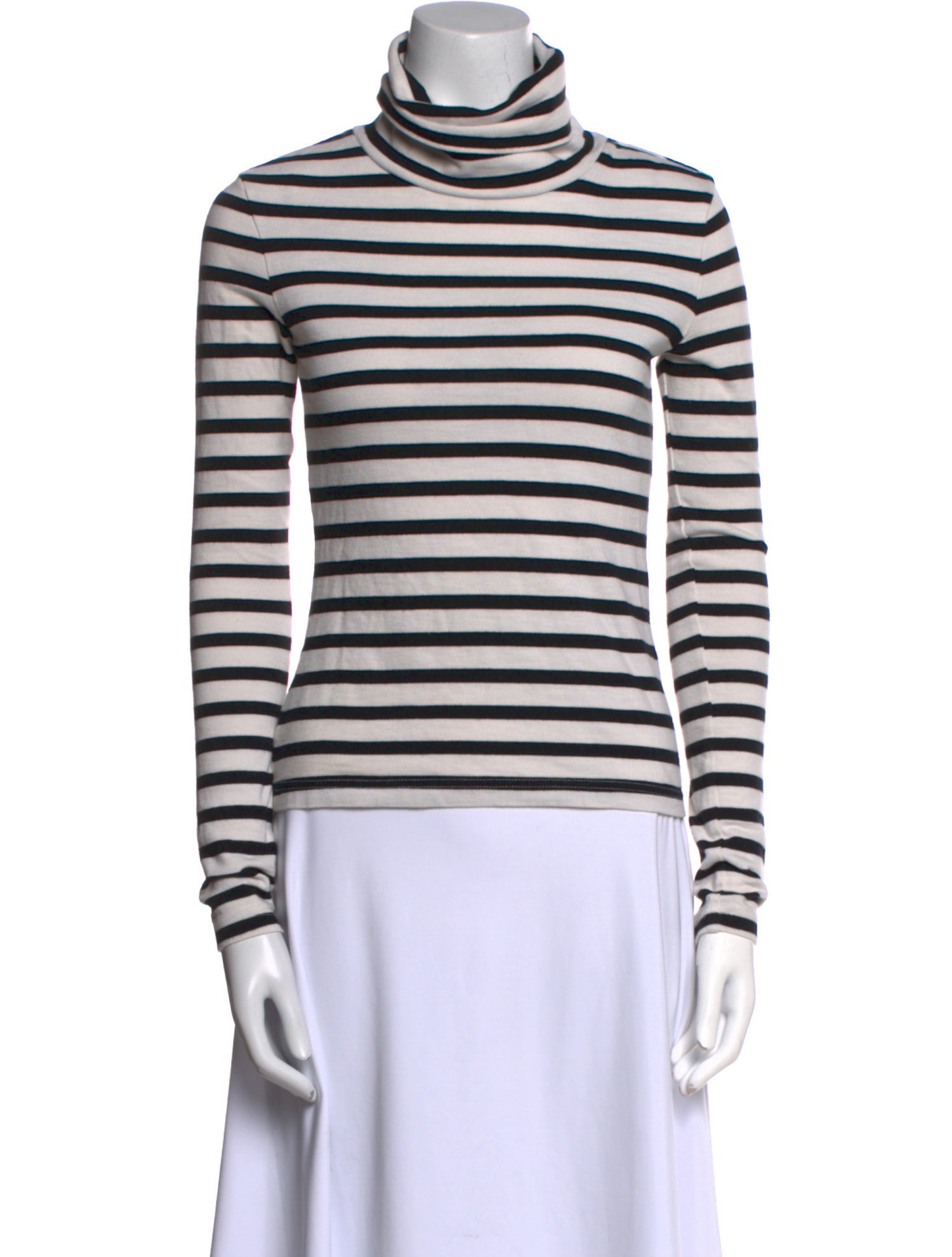 Veronica Beard Striped Turtleneck Top