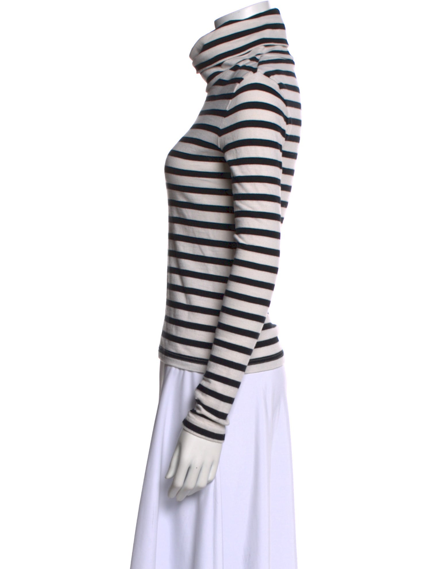 Veronica Beard Striped Turtleneck Top