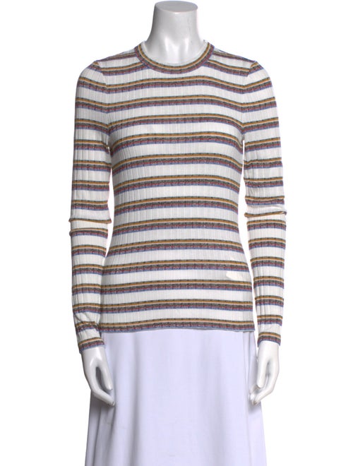 Veronica Beard Striped Crew Neck Top