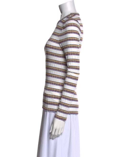 Veronica Beard Striped Crew Neck Top