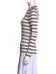 Veronica Beard Striped Crew Neck Top