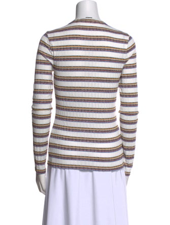 Veronica Beard Striped Crew Neck Top