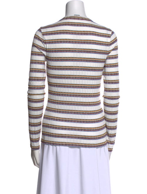 Veronica Beard Striped Crew Neck Top