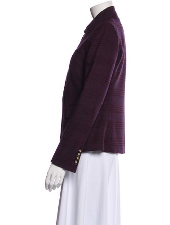 Veronica Beard Wool Plaid Print Blazer