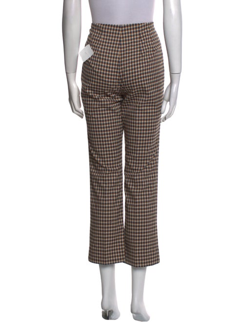 Veronica Beard Plaid Print Straight Leg Pants