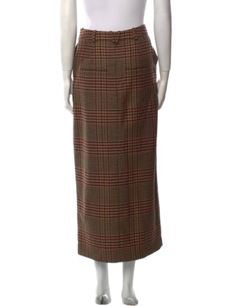 Veronica Beard Virgin Wool Midi Length Skirt