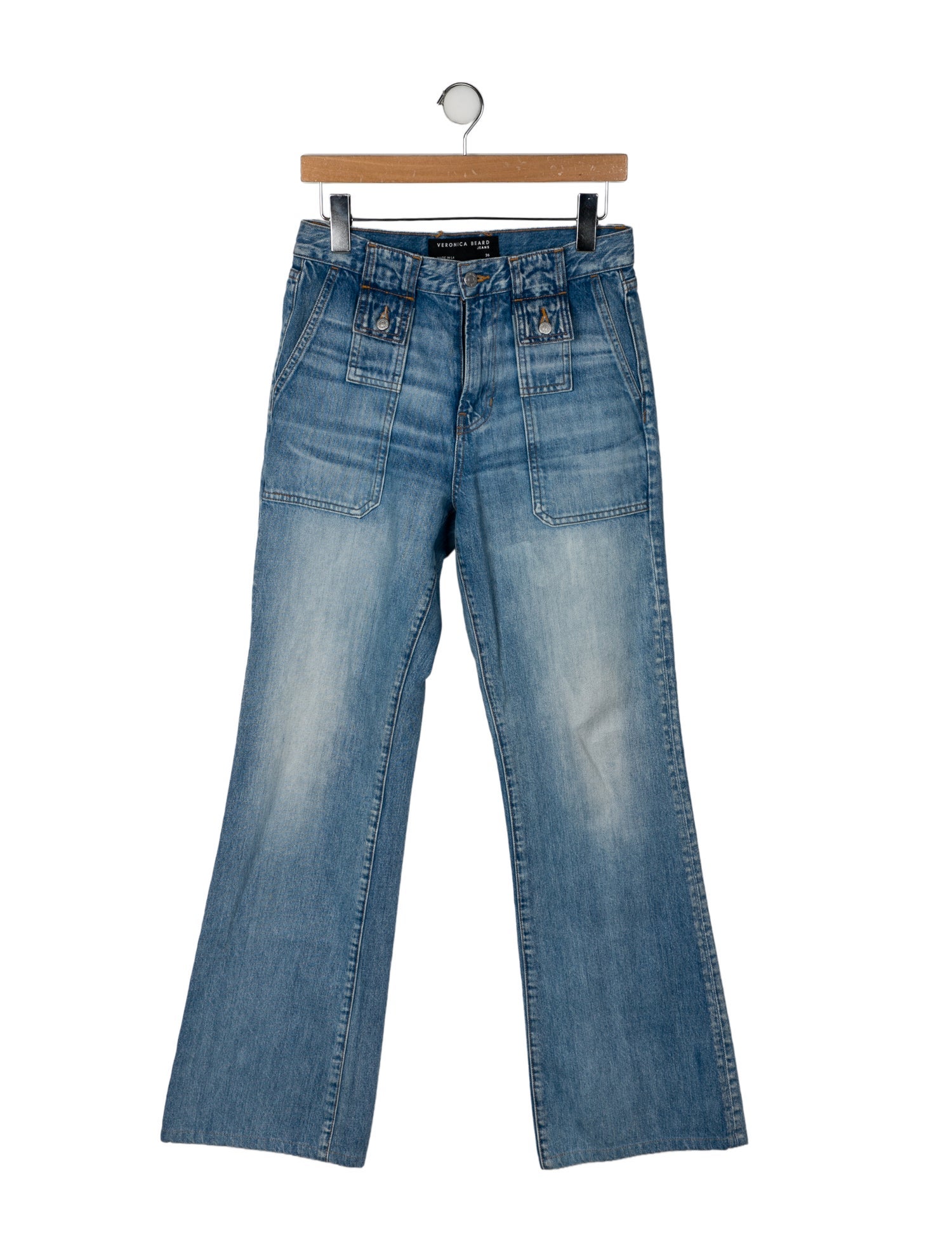 Veronica Beard High-Rise Wide Leg Jeans