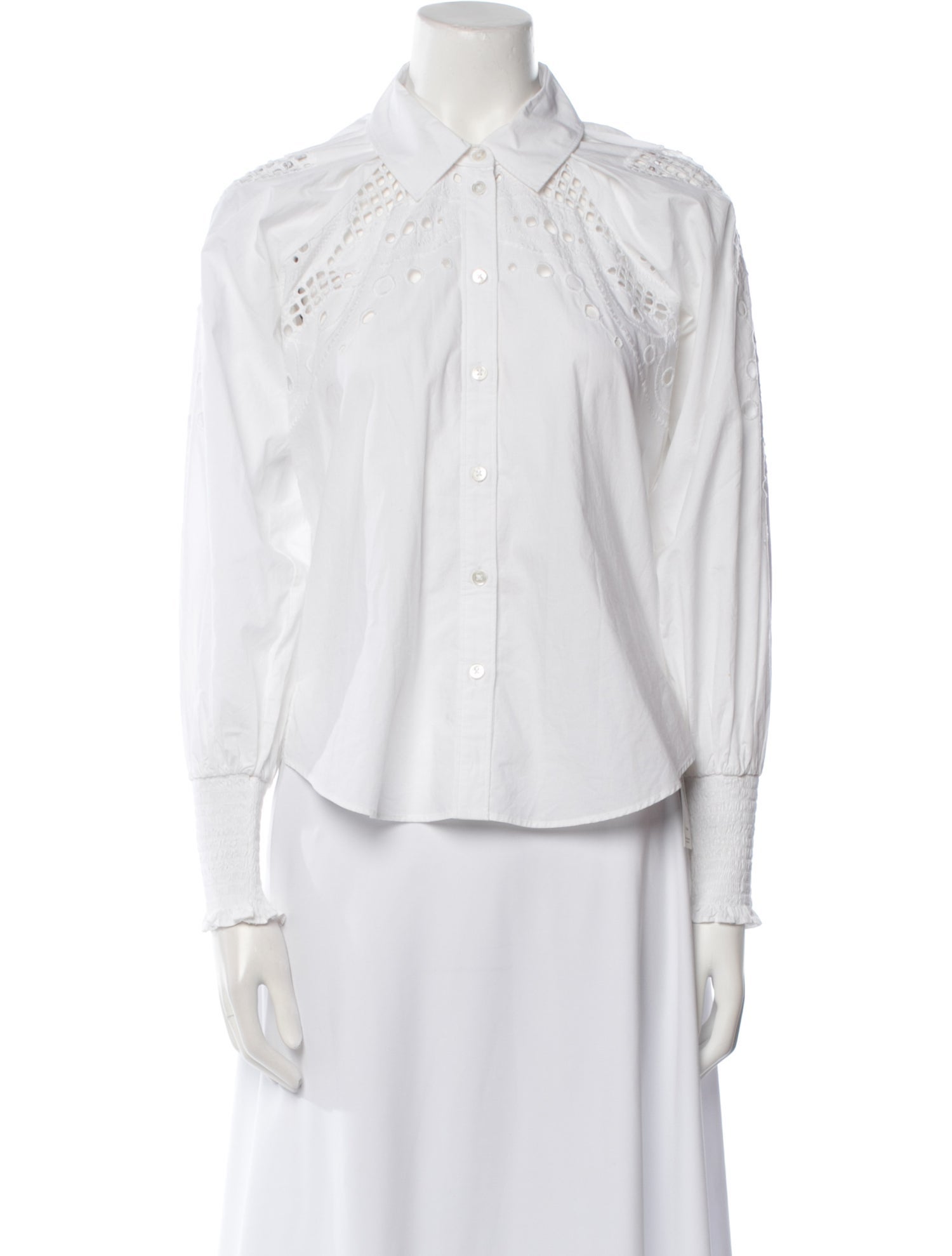 Veronica Beard Long Sleeve Button-Up Top