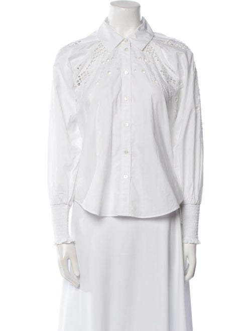 Veronica Beard Long Sleeve Button-Up Top