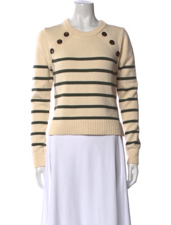 Veronica Beard Striped Crew Neck Sweater
