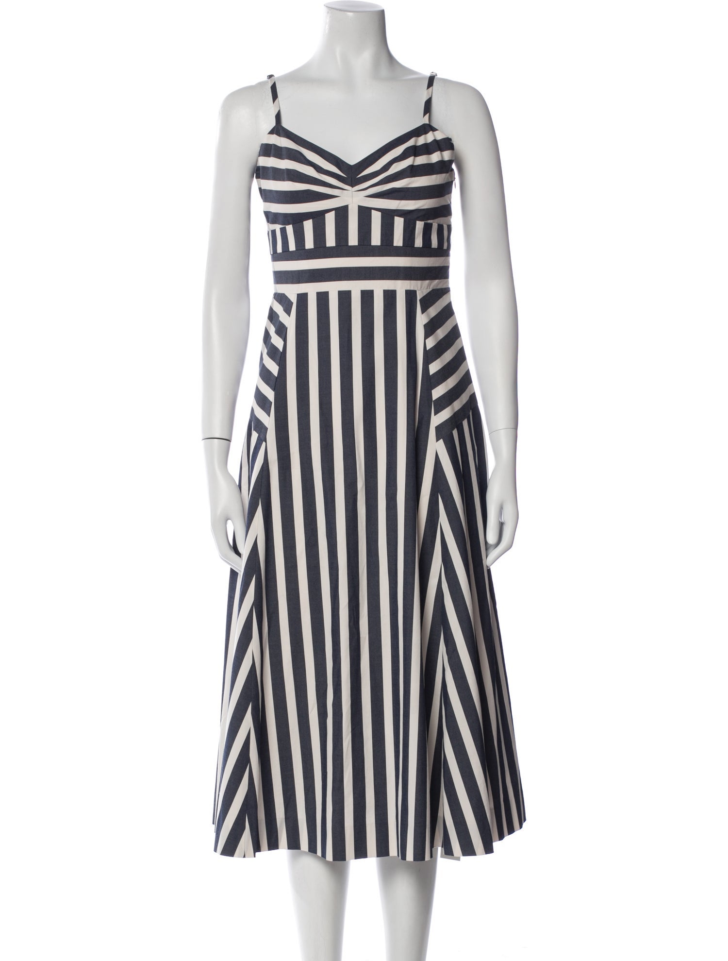 Veronica Beard Striped Midi Length Dress
