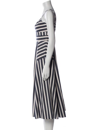 Veronica Beard Striped Midi Length Dress