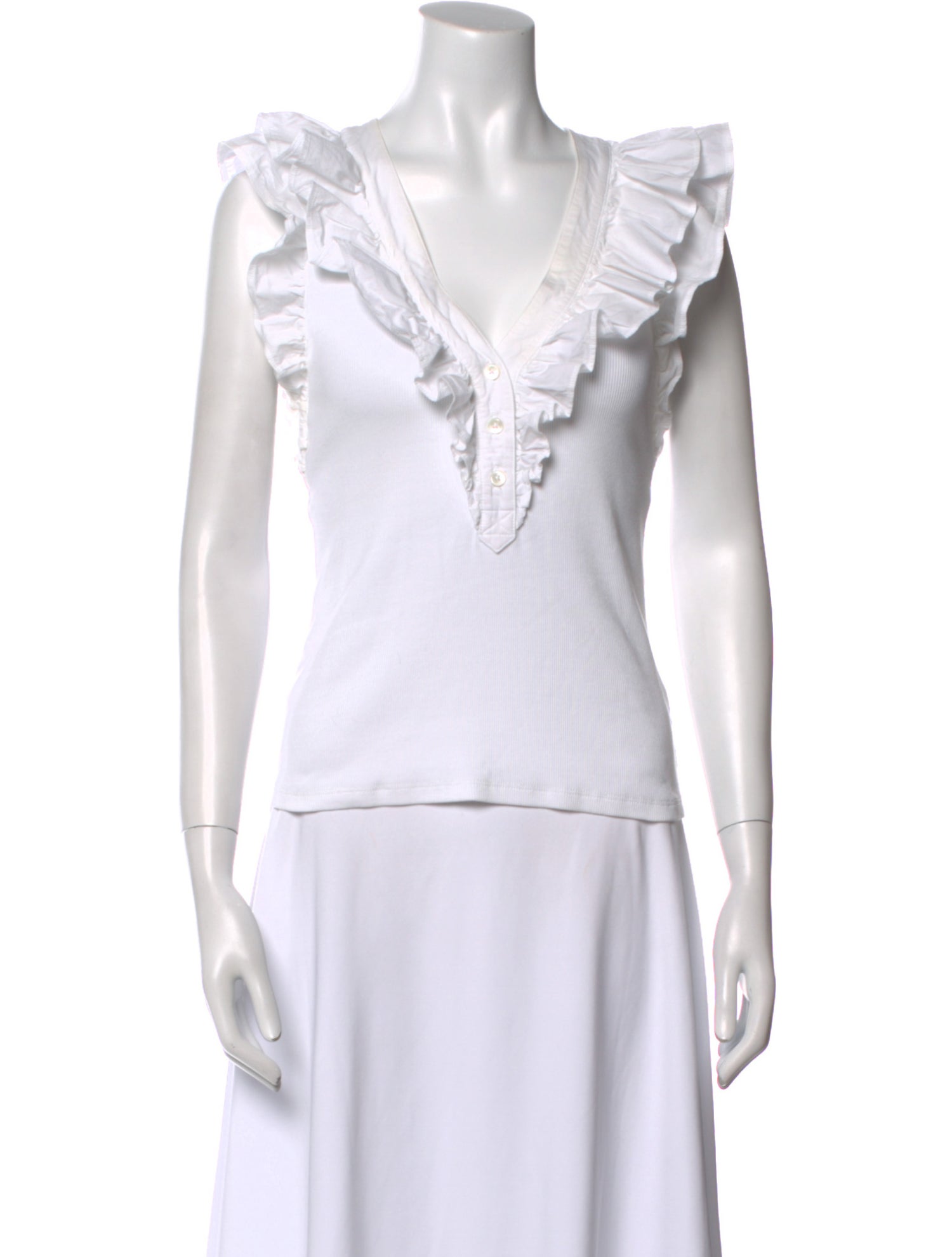 Veronica Beard V-Neck Sleeveless Top