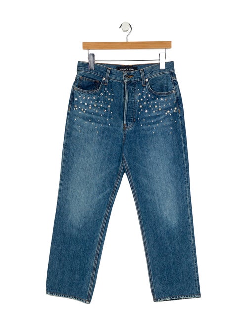 Veronica Beard High-Rise Straight Leg Jeans
