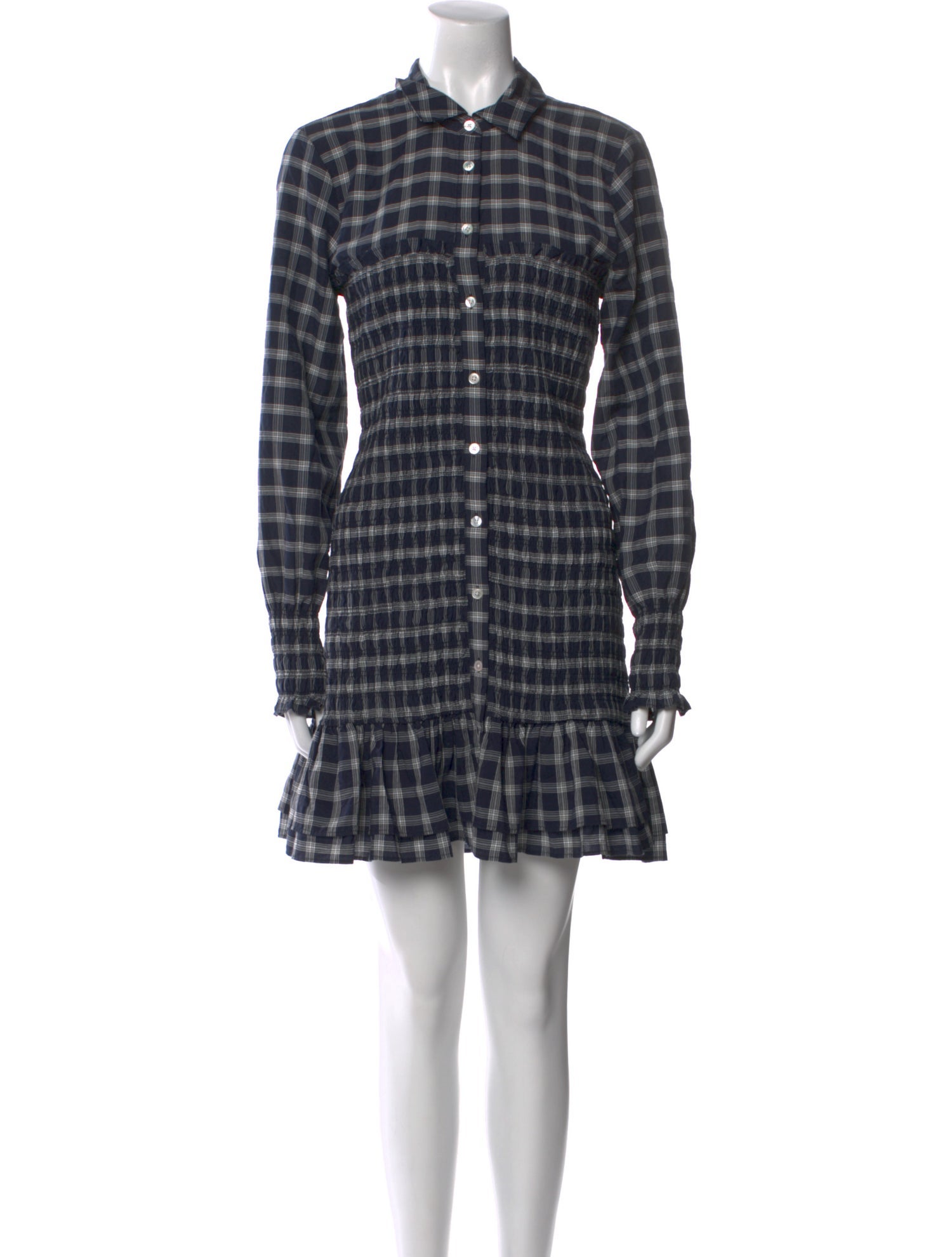 Veronica Beard Plaid Print Mini Dress