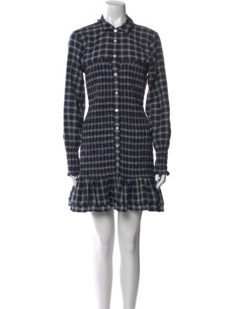 Veronica Beard Plaid Print Mini Dress