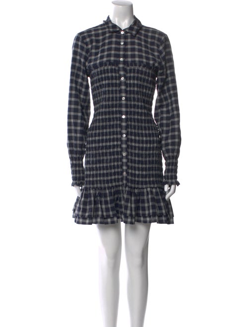 Veronica Beard Plaid Print Mini Dress