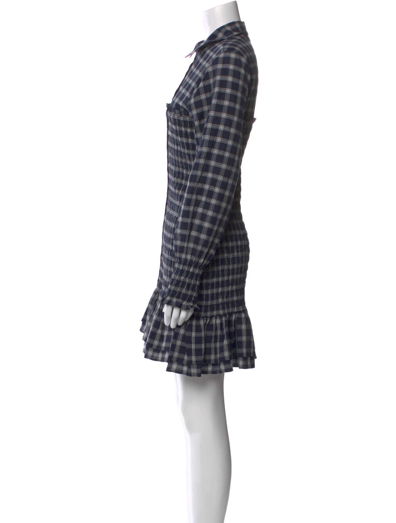 Veronica Beard Plaid Print Mini Dress