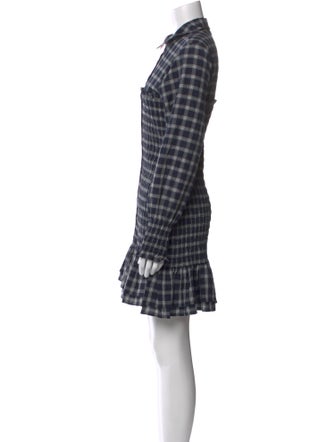 Veronica Beard Plaid Print Mini Dress