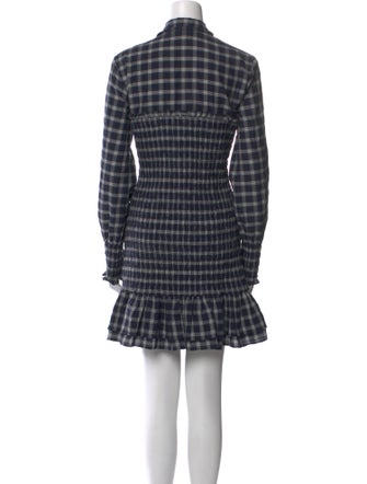Veronica Beard Plaid Print Mini Dress