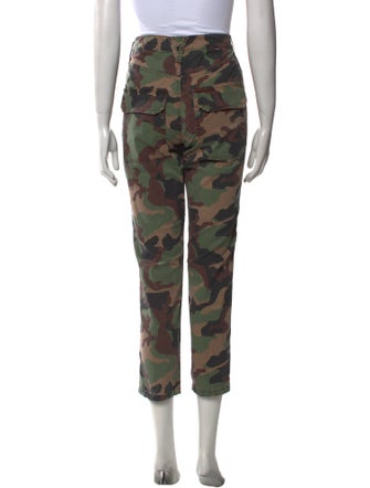 Veronica Beard Camouflage Print Straight Leg Pants