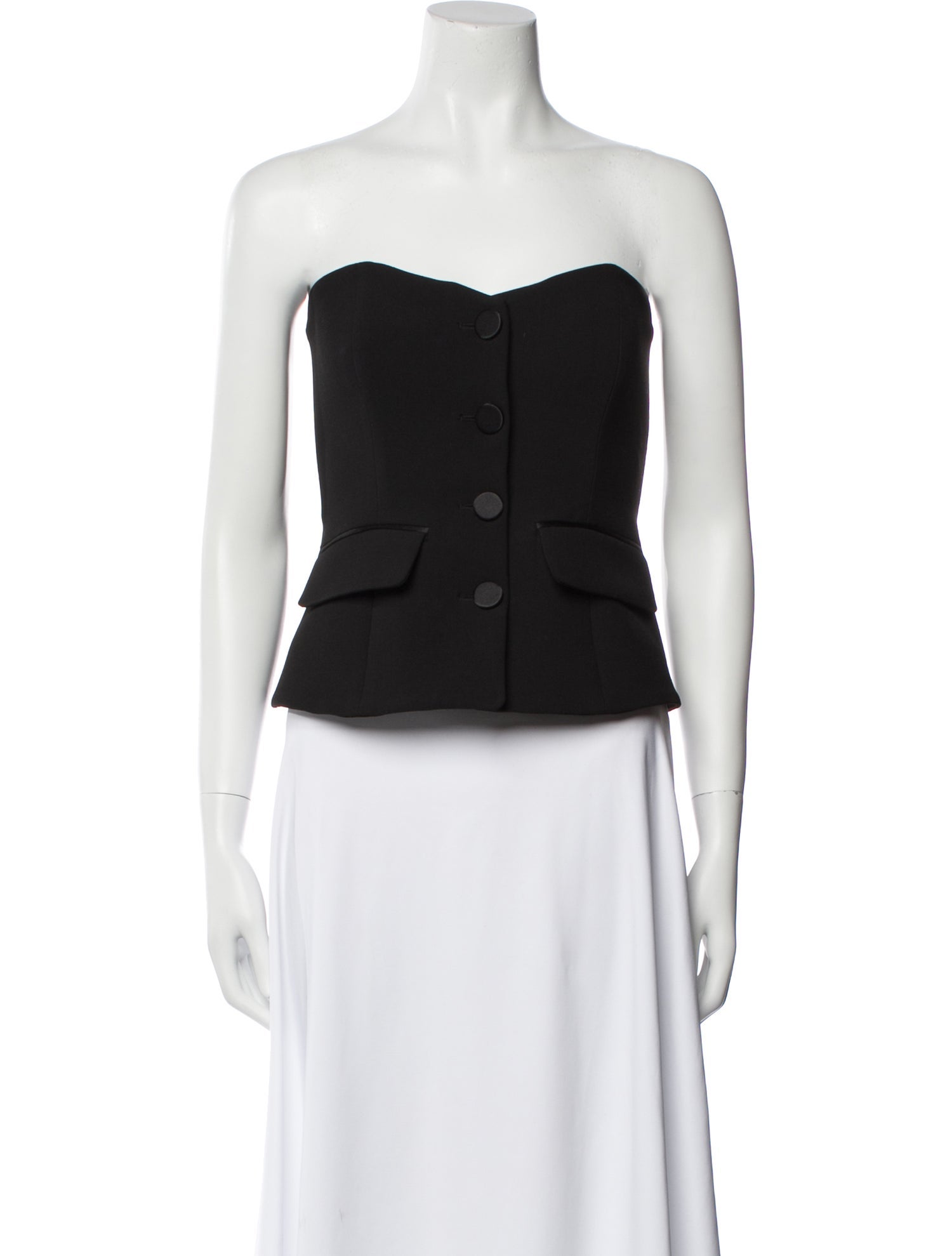 Veronica Beard Strapless Crop Top