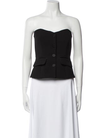 Veronica Beard Strapless Crop Top