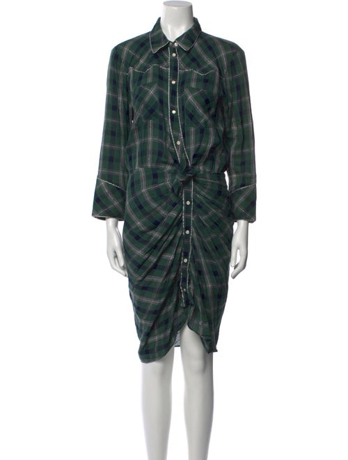 Veronica Beard Plaid Print Midi Length Dress