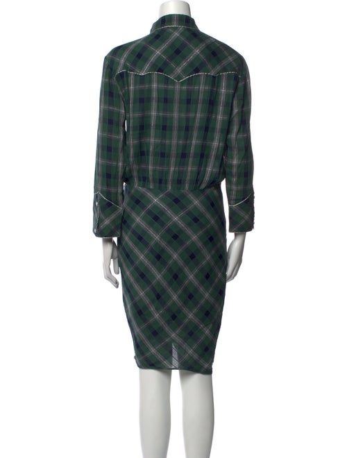 Veronica Beard Plaid Print Midi Length Dress