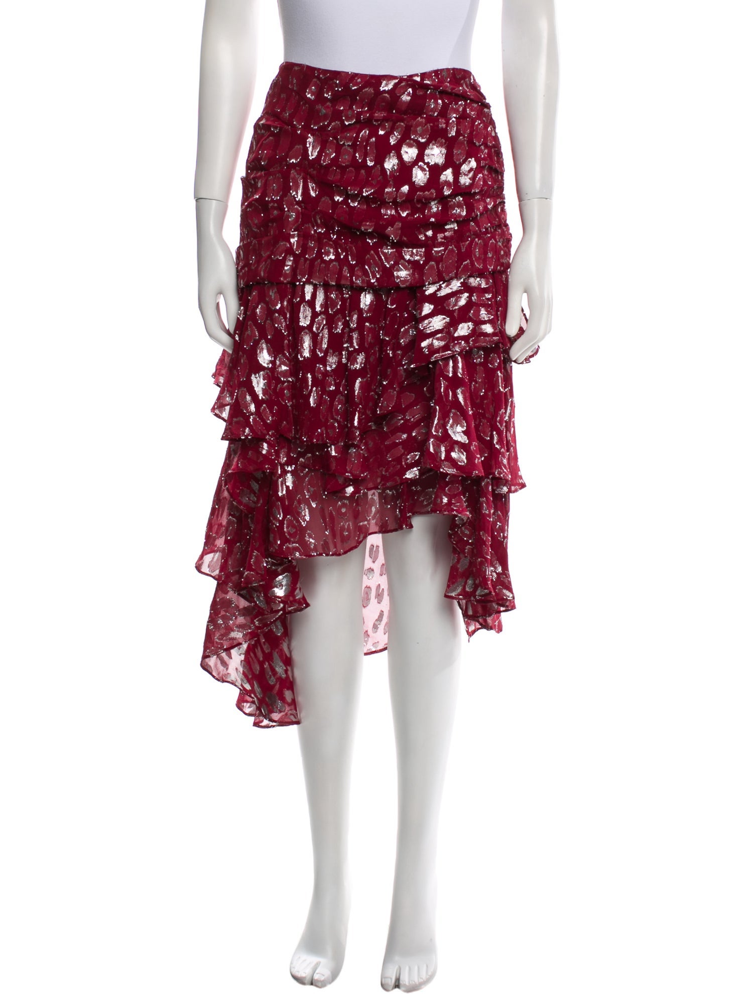 Veronica Beard Silk Midi Length Skirt