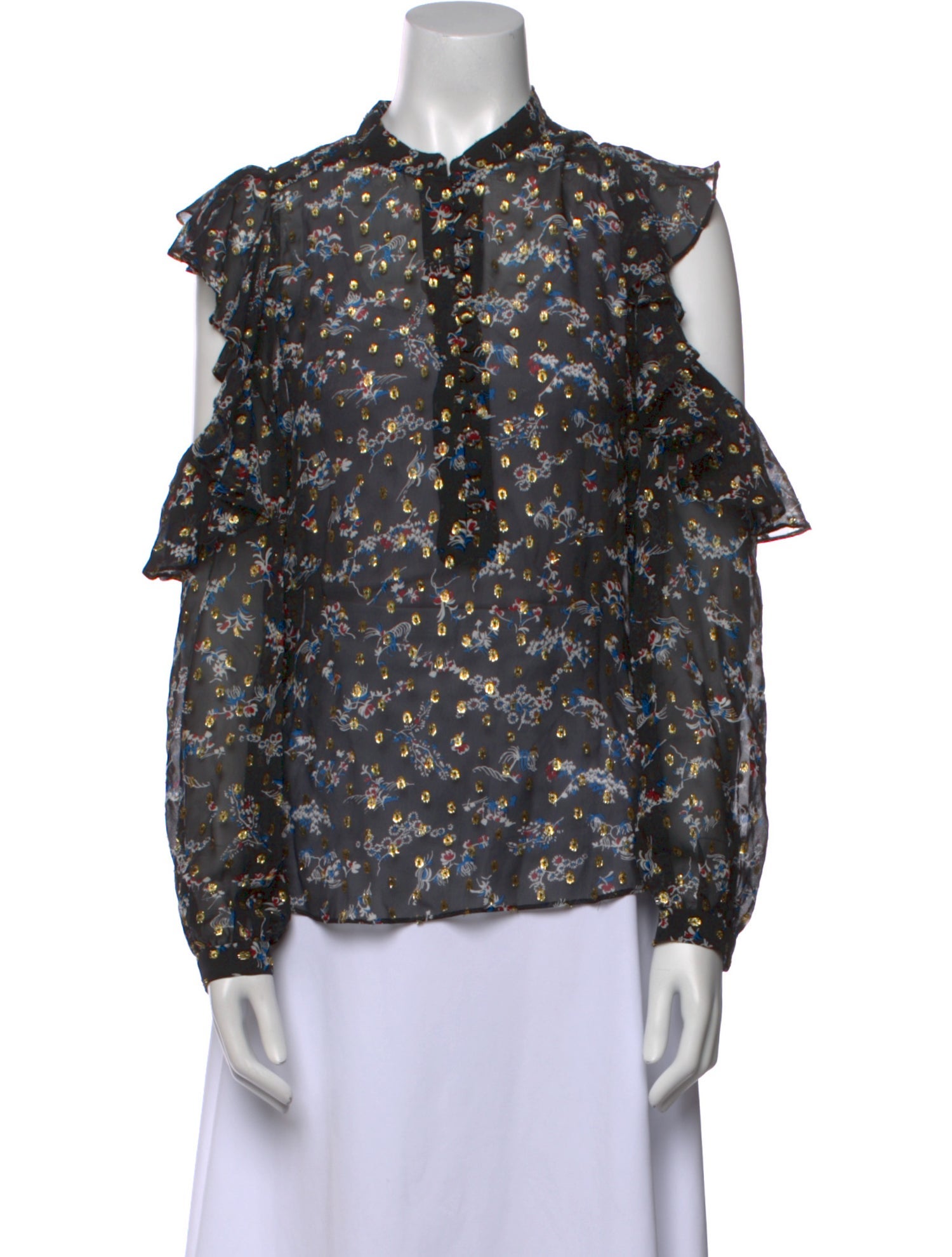 Veronica Beard Silk Floral Print Blouse w/ Tags