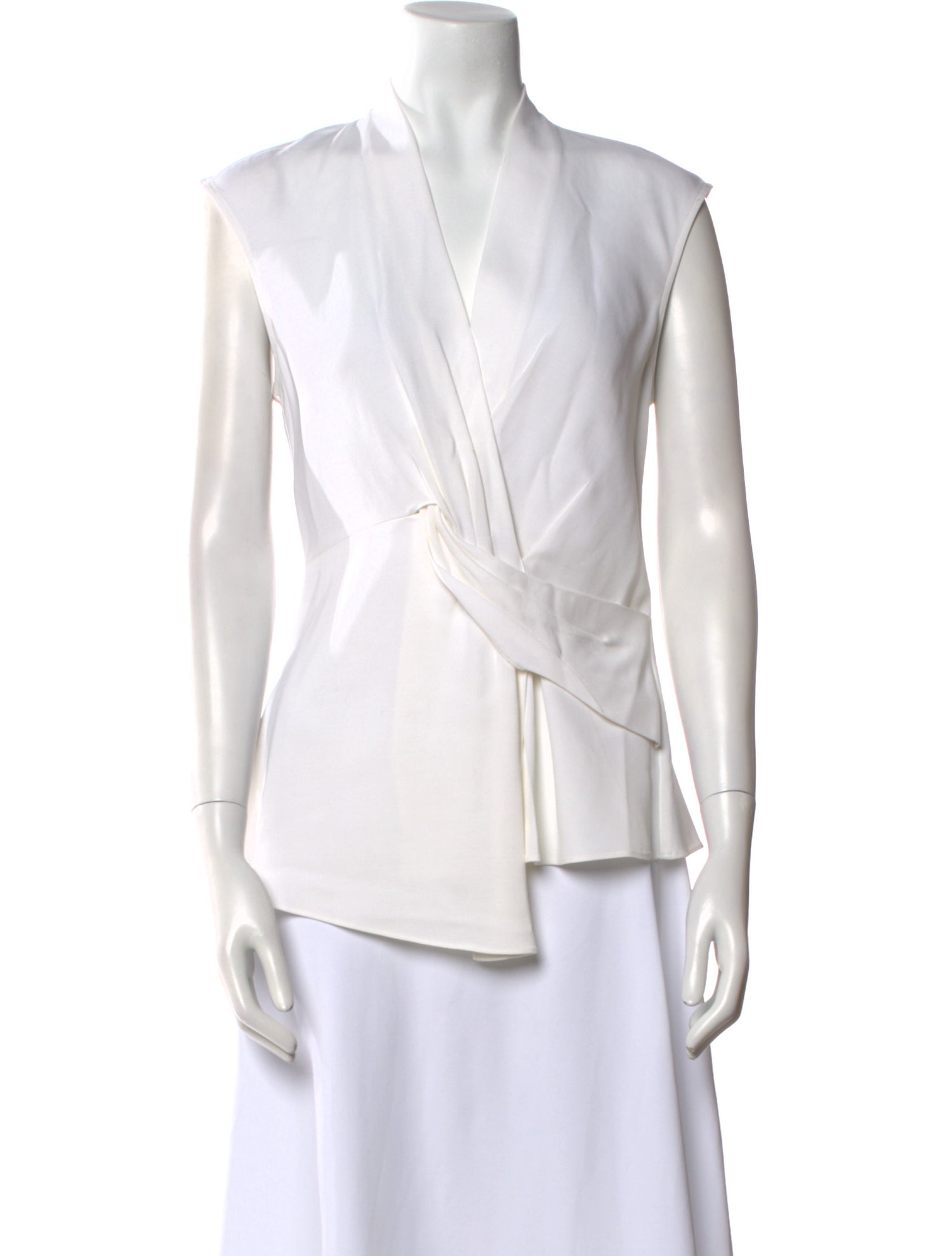 Veronica Beard V-Neck Sleeveless Blouse