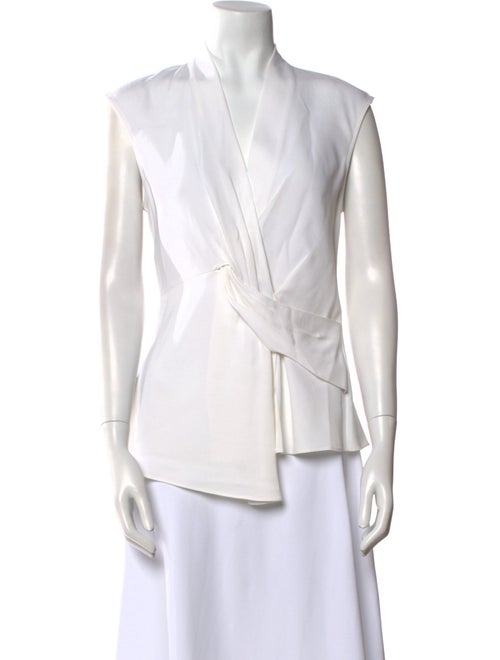 Veronica Beard V-Neck Sleeveless Blouse