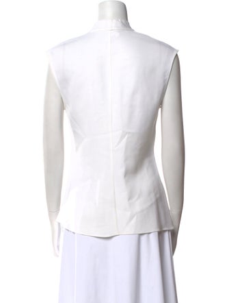 Veronica Beard V-Neck Sleeveless Blouse