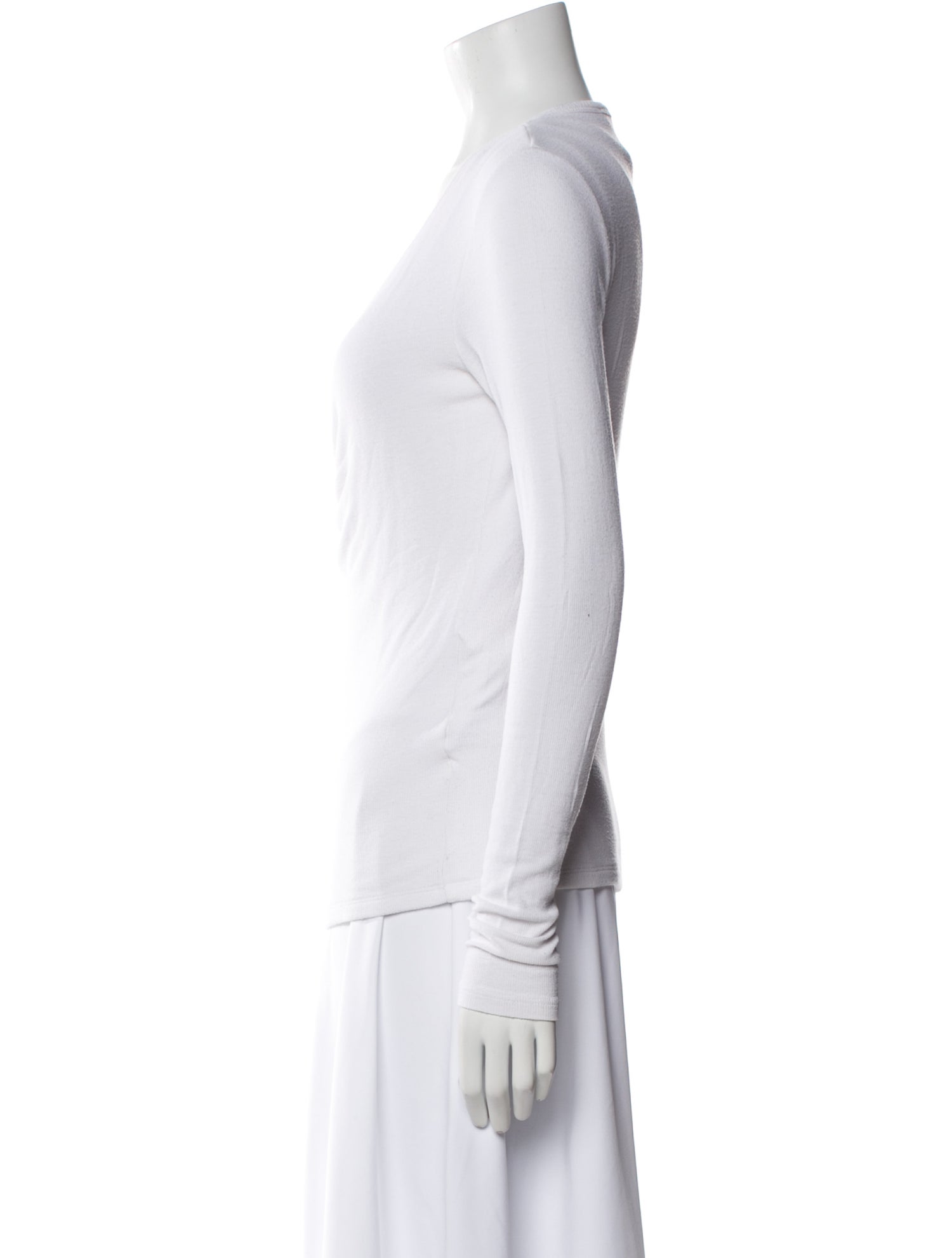 Veronica Beard V-Neck Long Sleeve Blouse