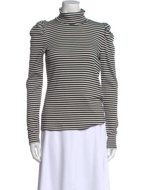 Veronica Beard Striped Turtleneck Top