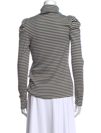 Veronica Beard Striped Turtleneck Top